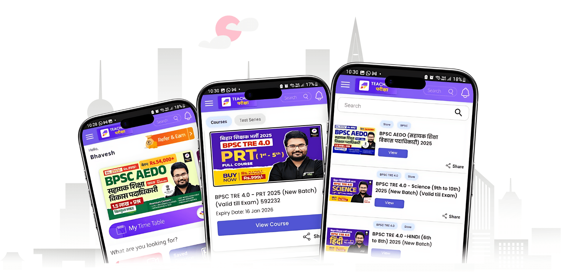 Teaching Pariksha App on Phones